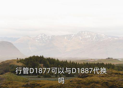 行管D1877可以與D1887代換嗎