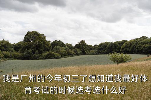 我是廣州的今年初三了想知道我最好體育考試的時候選考選什么好