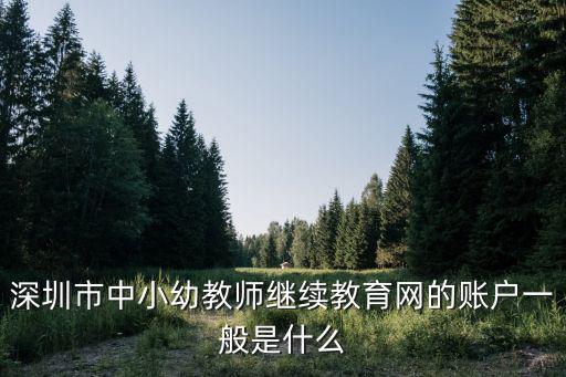 深圳市中小幼教師繼續(xù)教育網(wǎng)，深圳會計證繼續(xù)教育要多少錢啊