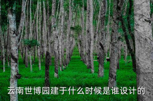 云南世博園建于什么時候是誰設計的