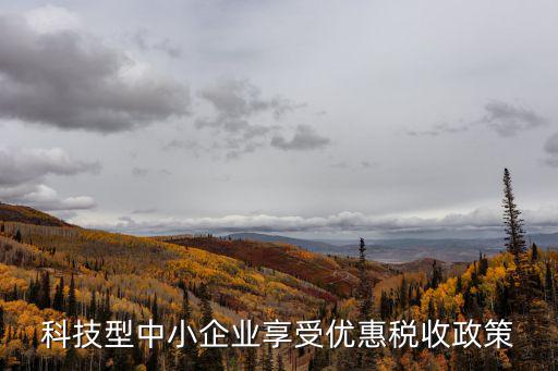 科技型中小企業享受優惠稅收政策