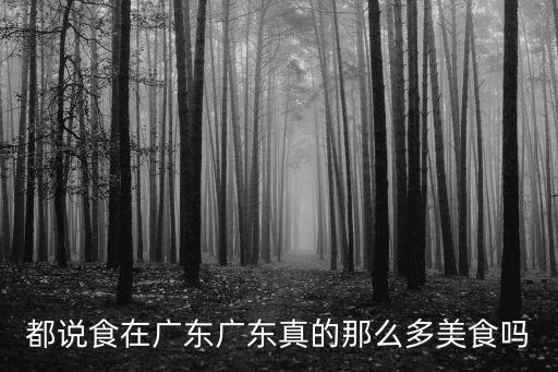 都說食在廣東廣東真的那么多美食嗎