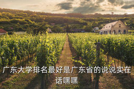 廣東大學排名及分數線，廣東大學排名最好是廣東省的說說實在話嘿嘿