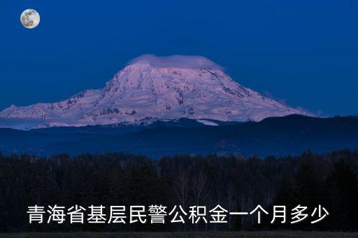青海省基層民警公積金一個月多少
