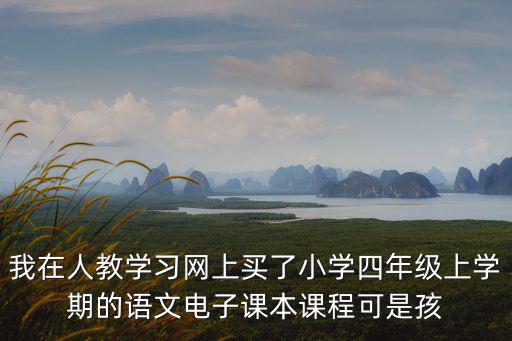 我在人教學(xué)習(xí)網(wǎng)上買了小學(xué)四年級上學(xué)期的語文電子課本課程可是孩