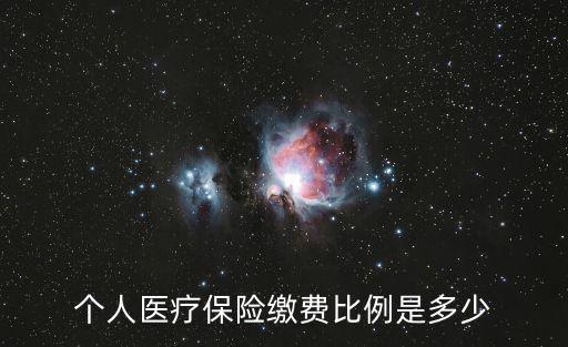 個人醫(yī)療保險繳費比例是多少