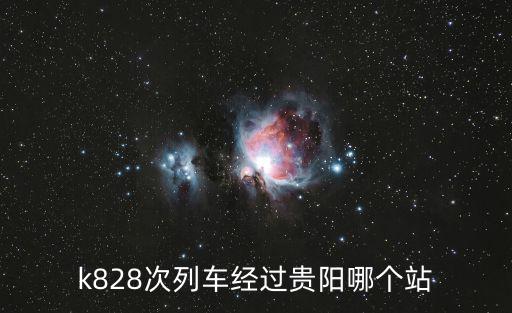k828次列車經過貴陽哪個站