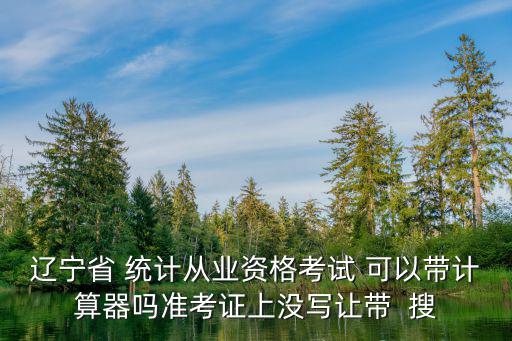 遼寧省 統計從業資格考試 可以帶計算器嗎準考證上沒寫讓帶  搜