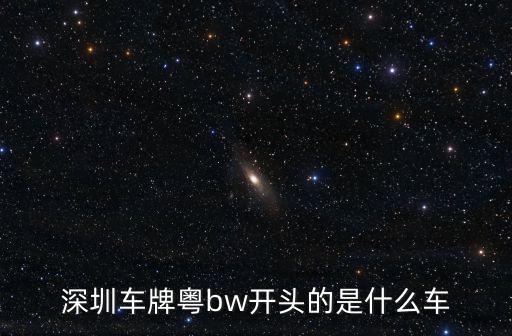 深圳車牌粵bw開頭的是什么車