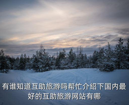 有誰知道互助旅游嗎幫忙介紹下國內最好的互助旅游網站有哪
