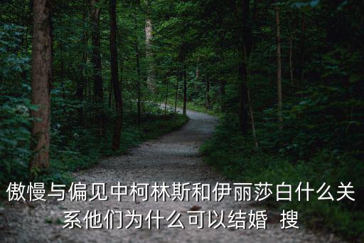 傲慢與偏見中柯林斯和伊麗莎白什么關系他們為什么可以結婚  搜