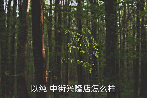 以純 中街興隆店怎么樣