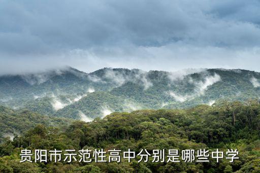 貴陽市示范性高中分別是哪些中學