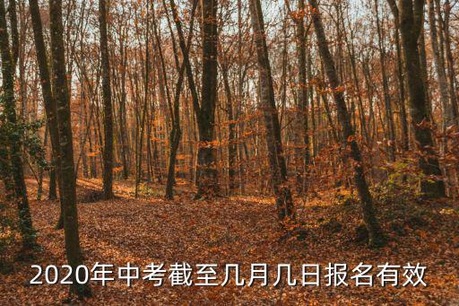 2020年中考截至幾月幾日報名有效