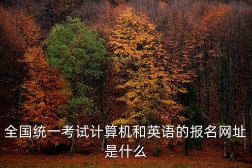 全國統一考試計算機和英語的報名網址是什么