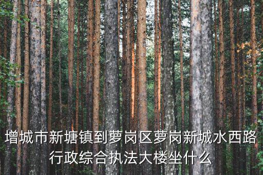 增城市新塘鎮到蘿崗區蘿崗新城水西路行政綜合執法大樓坐什么