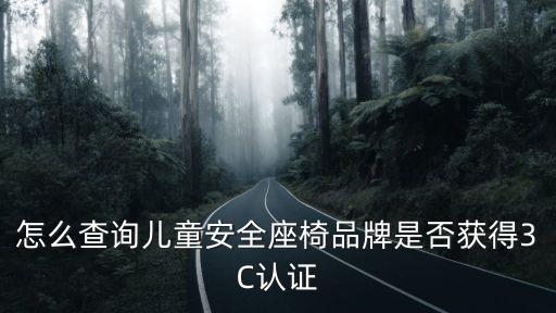 怎么查詢兒童安全座椅品牌是否獲得3C認證