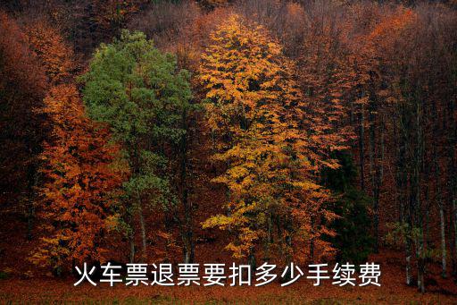 火車票退票要扣多少手續費，去哪兒網火車票買了以后退票要扣多少手續費