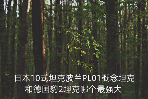 日本10式坦克波蘭PL01概念坦克和德國豹2坦克哪個最強大