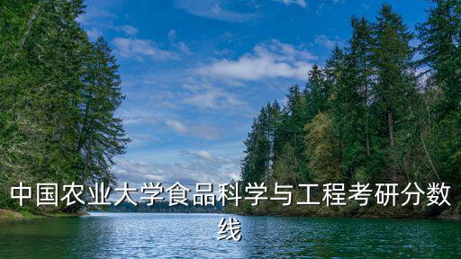 中國農業大學食品科學與工程考研分數線