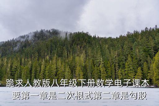 跪求人教版八年級下冊數(shù)學(xué)電子課本 要第一章是二次根式第二章是勾股