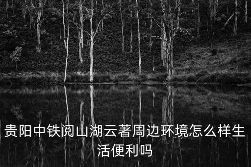 貴陽中鐵閱山湖云著周邊環境怎么樣生活便利嗎