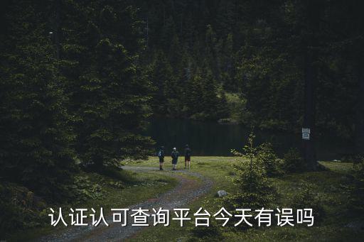 認證認可查詢平臺今天有誤嗎