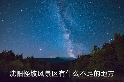 沈陽怪坡風景區有什么不足的地方