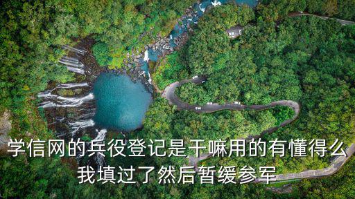 學信網的兵役登記是干嘛用的有懂得么我填過了然后暫緩參軍