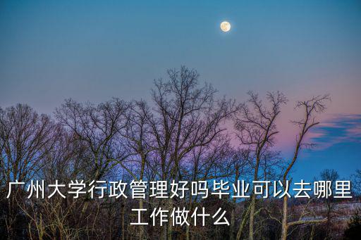 廣州大學行政管理好嗎畢業可以去哪里工作做什么