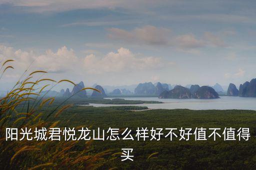 陽光城君悅龍山怎么樣好不好值不值得買
