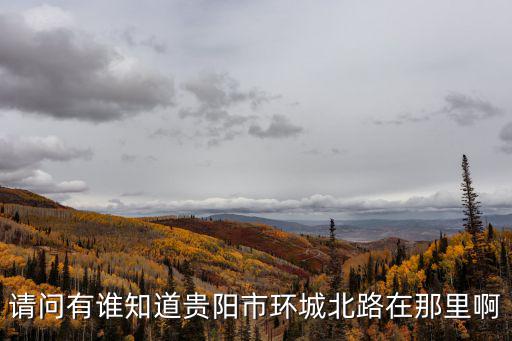 環城北路，請問有誰知道貴陽市環城北路在那里啊