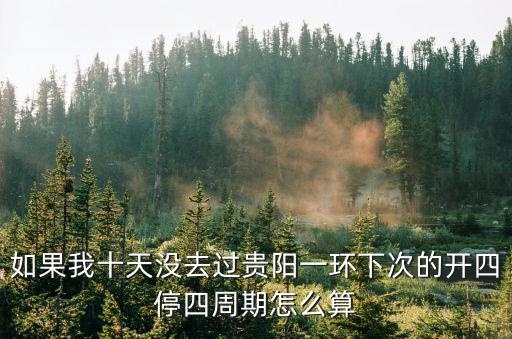 如果我十天沒去過貴陽一環下次的開四停四周期怎么算