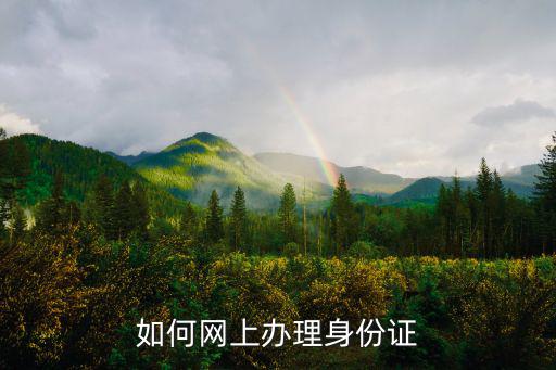 如何網上辦理身份證