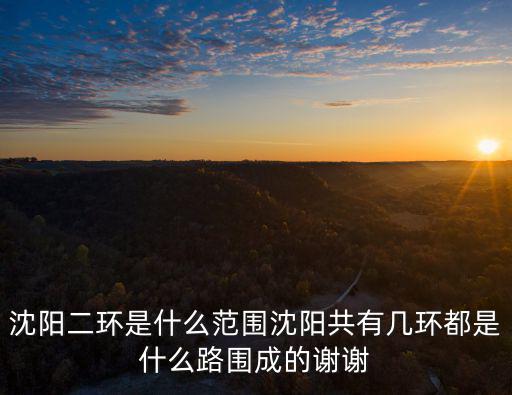 沈陽二環，沈陽大二環和二環有什么區別謝謝