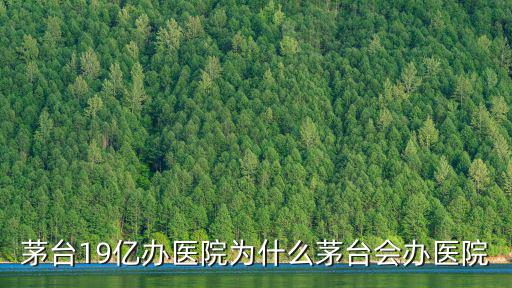 茅臺19億辦醫(yī)院為什么茅臺會辦醫(yī)院