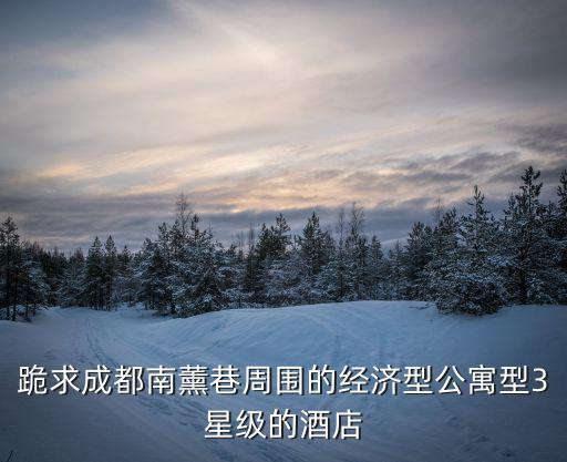 跪求成都南薰巷周圍的經濟型公寓型3星級的酒店