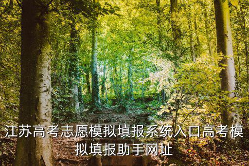江蘇高考志愿模擬填報系統入口高考模擬填報助手網址