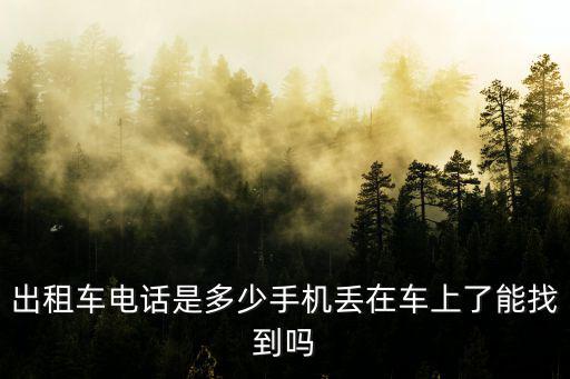 出租車電話是多少手機丟在車上了能找到嗎