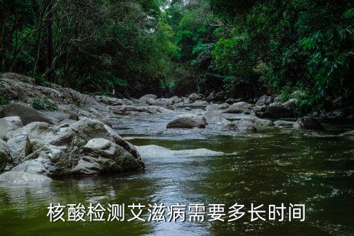 核酸檢測實驗室，核酸檢測艾滋病需要多長時間