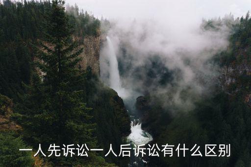 一人先訴訟一人后訴訟有什么區(qū)別