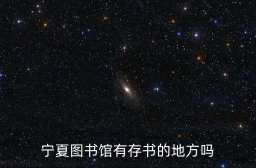 寧夏圖書館有存書的地方嗎