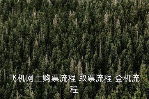 飛機網(wǎng)上購票流程 取票流程 登機流程