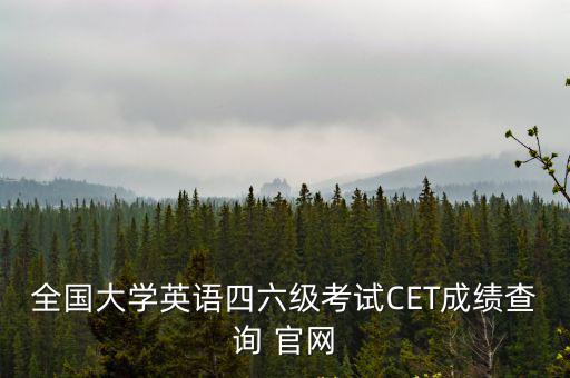 全國大學(xué)英語四六級考試CET成績查詢 官網(wǎng)