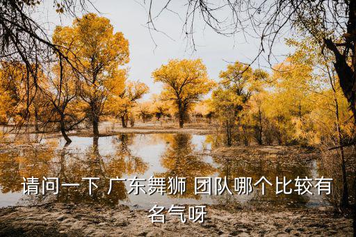 廣東舞獅，廣東那個舞獅隊最厲害呀