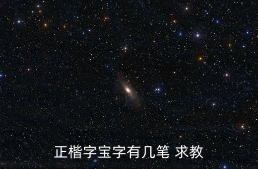 正楷字寶字有幾筆 求教