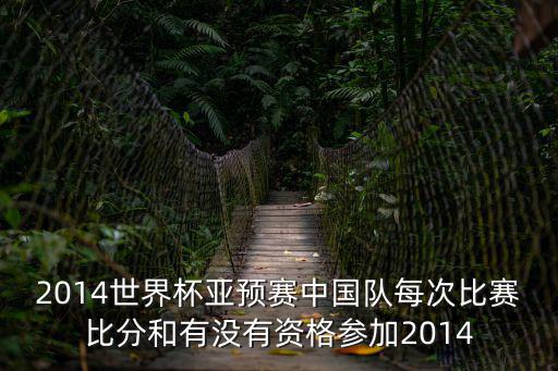2014世界杯亞預賽中國隊每次比賽比分和有沒有資格參加2014