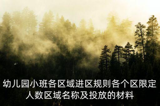 幼兒園小班各區(qū)域進(jìn)區(qū)規(guī)則各個區(qū)限定人數(shù)區(qū)域名稱及投放的材料