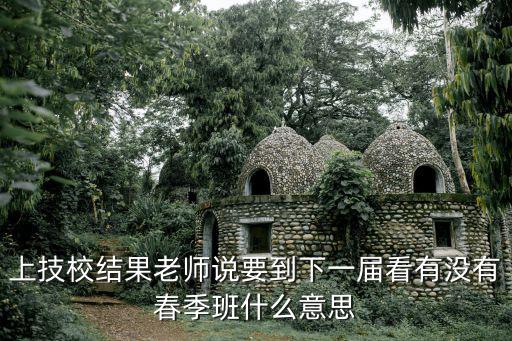 上技校結果老師說要到下一屆看有沒有春季班什么意思