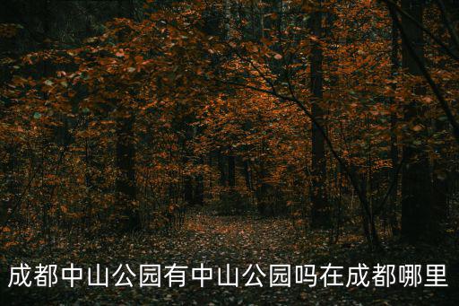 成都中山公園有中山公園嗎在成都哪里